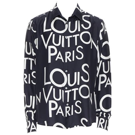 louis vuitton shirt black and white|Louis Vuitton long sleeve shirt.